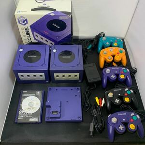 任天堂 ゲームキューブ GAMECUBE 本体2台コントローラー 5個ゲームボーイプレーヤーDOL-017本体　通電確認済み 動作未確認1円スタート