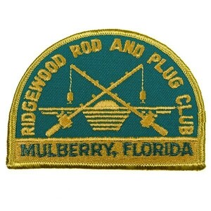 DF67 MULBERRY FLORIDA RIDGEWOOD ROD AND PLUG CLUB ワッペン パッチ ロゴ エンブレム アメリカ 米国 USA 輸入雑貨