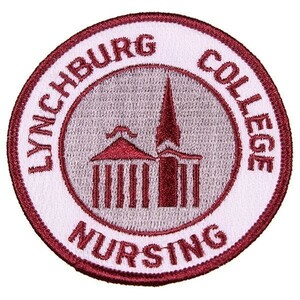 ZE05 LYNCHBURG COLLEGE NURSING 丸形 カレッジ ワッペン パッチ ロゴ エンブレム アメリカ 米国 輸入雑貨