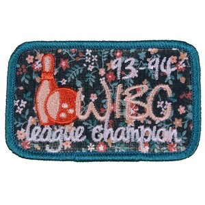 JA36 WIBC League Champion 93-94 ボウリング ワッペン パッチ ロゴ エンブレム アメリカ 米国 USA 輸入雑貨