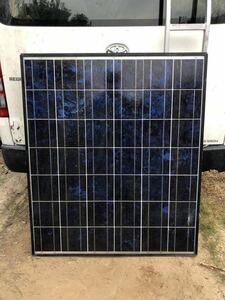 中古2004年製造太陽光発電パネルシャープND-150、25,4v日没後電圧確認済み22V・ケーブル無事です。在庫32枚、10枚以上一割引にします。