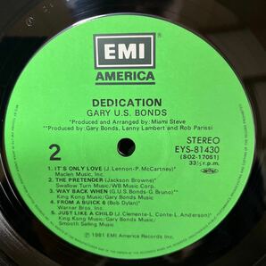 LP Dedication 伝説のヒーロー／Gary U.S.Bonds ゲイリーU.S.ボンド 帯付の画像10