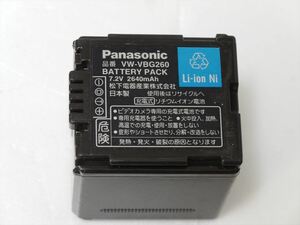 Panasonic 純正 バッテリーパック VW-VBG260 パナソニック 電池 送料300円　xgybr
