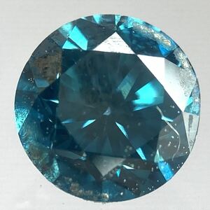 ［天然ダイヤモンド0.328ct］J 4.19×4.24mm ルース 裸石 diamond 宝石 ジュエリー jewerly ファンシーディープブルー ブルー DA0/DF2