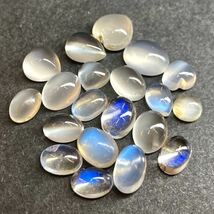 ［天然ムーンストーンおまとめ20ct］J ルース 裸石 宝石 ジュエリー jewelry moon stone シラー効果 パワーストーン カボション _画像3