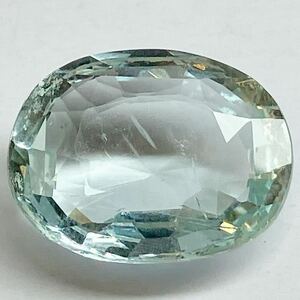 10.5ct!!［天然アクアマリン10.515ct］J 約17.44×13.63mm ルース 裸石 宝石 ジュエリー jewerly aquamarine beryl ベリル DF0