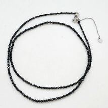 K18WG!!［天然ブラックダイアモンドネックレス3.6g］F g 46.5cm 18金 black diamond necklace ジュエリー jewelry EA0/EA0_画像2
