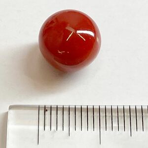 ［天然本珊瑚1.58g］J 7.93ct 10.5×9.7mm ルース 裸石 コーラル サンゴ coral さんご　宝石 ジュエリー jewerly 丸珠 DB0/DH0