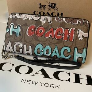 ☆【COACH】 シグネチャー グラフィティ アート MINT + SERF コラボ 長財布 ☆