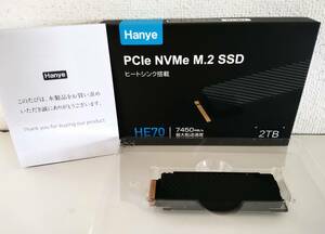 Hanye SSD 2TB PCIe Gen4x4 M.2 NVMe 2280 ヒートシンク搭載 PS5動作確認済み