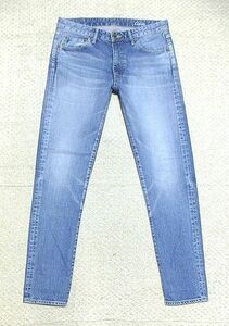 極上:JAPAN BLUE JEANS(ジャパンブルージーンズ).ストレッチ テーパード デニム S(Clam/J8717R01/チェーンステッチ/W81股下76/PURE)