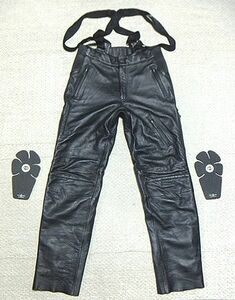 極上:HARLEY DAVIDSON.レザー ライディング パンツ 34(FXRG LEATHER PANT/上質.防水.牛革/プロテクター付/W88-94股下88/ツーリング/degner)