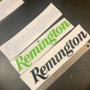 緑】Remington デカール/カッティングステッカー : 約4x18cm レミントン 狩猟 射撃 シューティング ハンティング 散弾銃 ショットガンの画像1