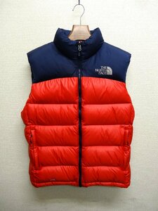 THE NORTH FACE ノースフェイス ダウンベスト 700FP メンズ Lサイズ 正規品 レッド D5826