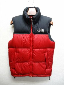 THE NORTH FACE ノースフェイス ヌプシ ダウン ベスト 700FP メンズ XSサイズ 正規品 レッド D5956