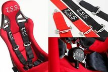 ☆Z.S.S. レーシングハーネス Racing Harness 4点式 シートベルト 3インチ 汎用 レッド 赤 カムロック式 シルビア 180SX S13 S14 S15 ZSS_画像7