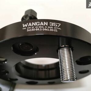※WANGAN357 W463A 厚み 21ｍｍ ワイドトレッドスペーサー PCD130 5穴 ハブ径φ84.1 M14×P1.5 純正ホイール用 ベンツ ゲレンデ Gクラス 黒の画像7