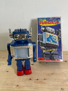 【ジャンク品】昭和レトロ おもちゃ ニューテレビロボット 堀川玩具 箱付き【通電せず】