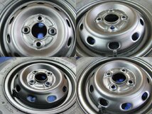 激安即決！マッドブラック スバル純正鉄 12-4B 4H/100 ET40 + BRIDGESTONE 145/80R12 80/78N LT 6PR LT 中古4本！サンバー等 軽トラT007963_画像7