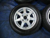 激安即決！美品 TOPRUN 13-4B 4H/100 ET45 ＋冬タイヤ BRIDGESTONE 155/65R13 2022年製 ワゴンR ラパン アルト セルボ パレット T007975_画像5