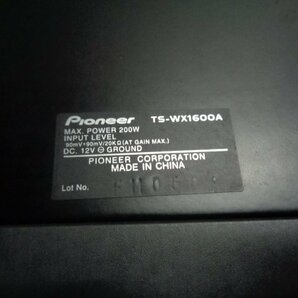 CARROZZERIA カロッツェリア サブウーハー 200W フラット ウーファー TS-WX1600A パイオニア Pioneer B02787-GYA11の画像7