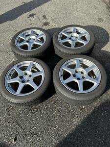 エンケイ 三菱ランエボ 純正ホイール 17×8J+38 PCD114.3 5穴 235/45R17 バリ山 NANKANG NOBLESPORT NS-20 2021年製　4本セット ランサー