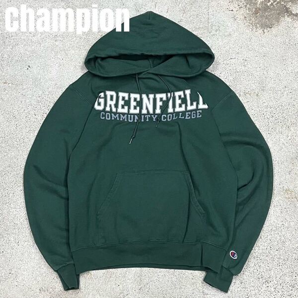 *7285 Champion チャンピオン 目付き カレッジロゴ パーカー