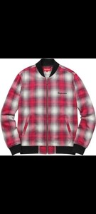 Supreme　Shadow Plaid Bomber シュプリーム 入手困難 2016SS　RED 赤　サイズM