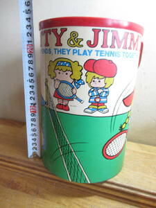 1976年　昔のサンリオ　ジミー＆パティ　ダストバケツ　JIMMY＆PATTY　