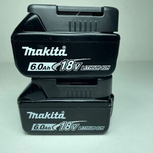 マキタ　Makita 純正　2個　Li-ion バッテリー　BL1860B 6.0Ah 18V 雪マーク マキタバッテリー　マキタインパクトドライバー　動作品　美品