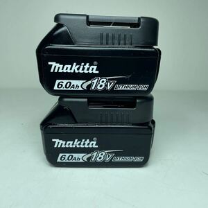 マキタ　Makita 純正　2個　Li-ion バッテリー　BL1860B 6.0Ah 18V 雪マーク マキタバッテリー　マキタインパクトドライバー　美品　動作品