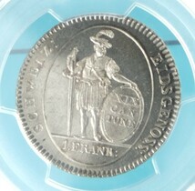 【希少PL】スイス 1811 ベルン 1フラン 銀貨 PCGS MS66PL 最高鑑定 現存1枚 プルーフライク クレジットカードOK_画像4