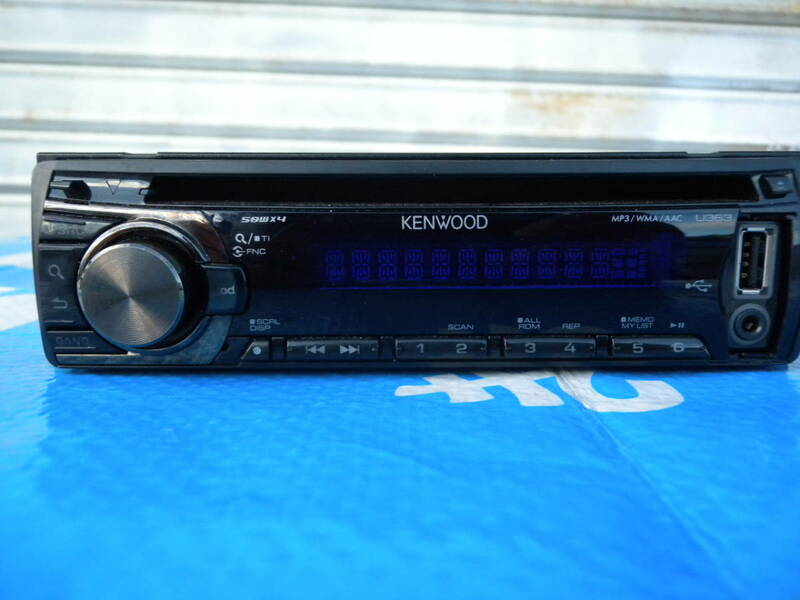 KENWOOD ケンウッド 1DIN U363 CD ipod iphone USB AUX 動作確認済み 中古