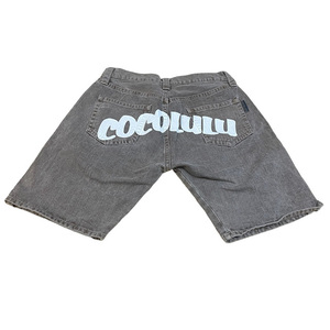 ★COCOLULU デニム ショートパンツ サイズ30 チャコールグレー系