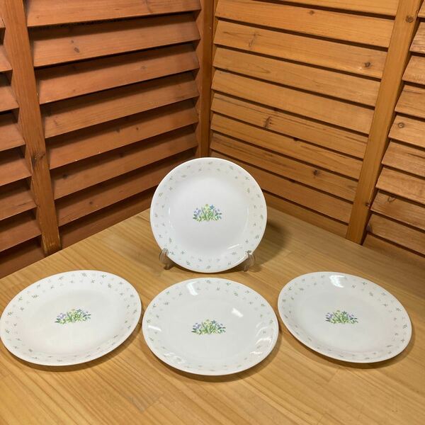 M1 △981未使用品【CORELLE コレール】カントリーハーブ 中皿 4枚セット