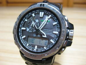 Y送料無料 ■673【CASIO カシオ】PROTREK プロトレック PRW-6000-1DR トリプルセンサー 電波ソーラー 腕時計
