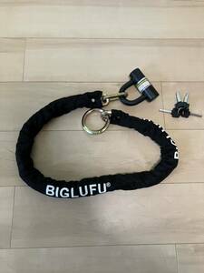 BIGLUFU バイク用チェーンロック U字ロック付き 径10mm×120cm バイクロック AKM キタコ 