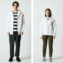 パーカー XXL サンド ベージュ ジップアップ スウェット 裏パイル 10オンス 綿100 無地 フルジップ フーディー 定番 メンズ A637 2XL 3L_画像5