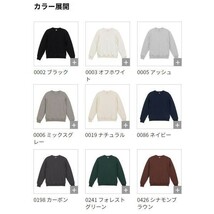 スウェット M ネイビー 裏パイル 12.7オンス 厚手 特厚 トレーナー 綿100％ 定番 無地 着画あり 丸首 メンズ A2019 紺 紺色_画像6