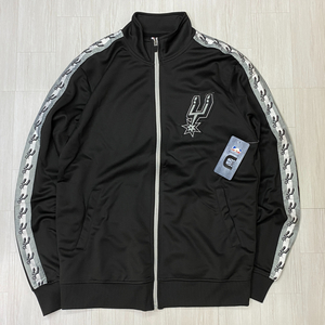 USA正規品 【XL】 NBA公式ライセンスアイテム UNK サンアントニオ スパーズ Spurs ジップアップ ウォームアップ トラックジャケット