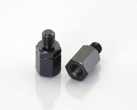 キタコ 0900-505-10041 ミラーアダプターセット ブラック 対辺17mm/M10 MA-04 汎用 バイクミラー アダプター 調整