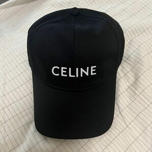 CELINE キャップ ブラック セリーヌ ロゴキャップ 帽子