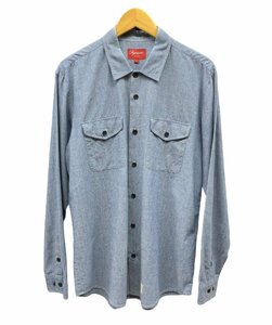 Supreme (シュプリーム) 10FW Chambray Shirt シャンブレーシャツ L ブルー メンズ/025
