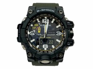 CASIO (カシオ) G-SHOCK MASTER OF G Gショック マッドマスター デジアナ腕時計 電波ソーラー GWG-1000 ブラック×グリーン メンズ/028