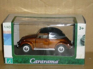 1/43 Cararama Volkswagen Beetle SoftTop 茶