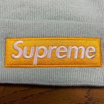 激レア 新品未使用 supreme BOX LOGO BEANIE ICE BLUE ビーニー ニット帽 NIKE 17 aw 23 ミッチェル ネスS KITH stussy S TNF GTX NUPTSE_画像4