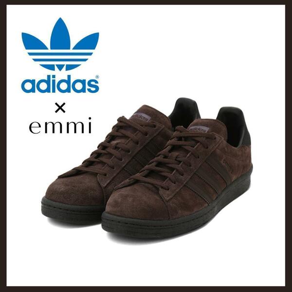 ○★新品 未使用 adidas for emmi キャンパス80sダークブラウン 23cm○●