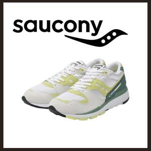 ○★新品 未使用 Saucony アズーラ 定番ランニングシューズ ホワイト×イエロー 28cm○●