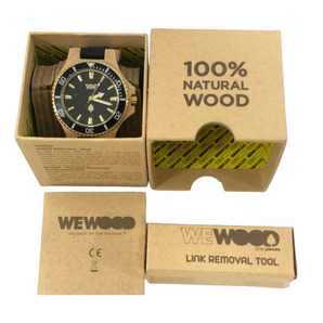 ○★新品 未使用 WEWOOD ウィーウッド DATE デイト メンズ 腕時計 木製 サイズ調整工具付き