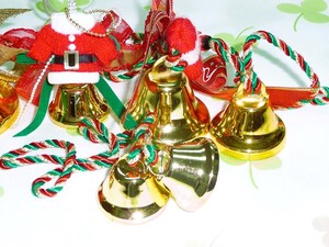 [* Christmas bell 11mm1 piece *] Gold bell door bell lease tree ornament flower arrangement other size also equipped ^^